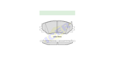 Set placute frana Icer 181760, parte montare : Punte Fata