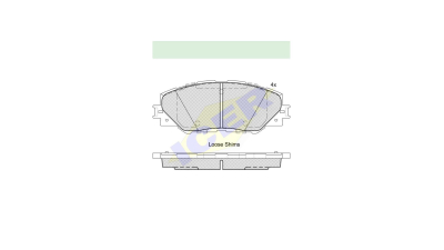 Set placute frana Icer 181762, parte montare : Punte Fata