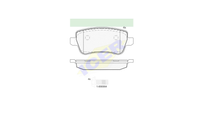 Set placute frana Icer 181763, parte montare : Punte Spate