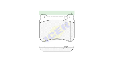 Set placute frana Icer 181769, parte montare : Punte Fata
