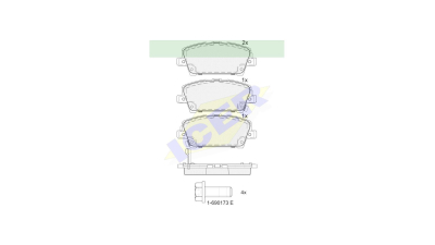 Set placute frana Icer 181773, parte montare : Punte Fata