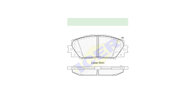 Set placute frana Icer 181774, parte montare : Punte Fata