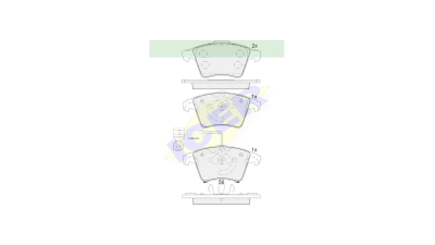 Set placute frana Icer 181779, parte montare : Punte Fata
