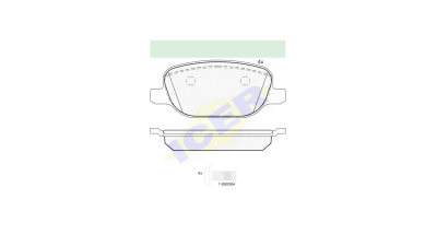 Set placute frana Icer 181780, parte montare : Punte Spate