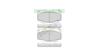 Placute frana ICER IE181781, Fata