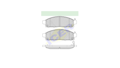 Set placute frana Icer 181784, parte montare : Punte Fata