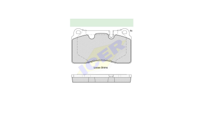 Set placute frana Icer 181788, parte montare : Punte Fata