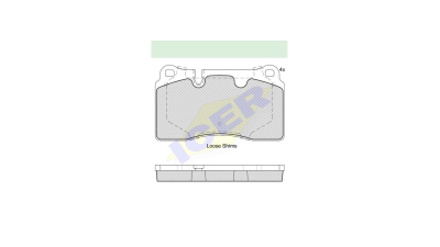 Set placute frana punte fata Audi TT (8j3), 08.2006-06.2014, VW Touareg 7L/7P, 2002-2018;  marca Icer 181789