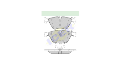 Set placute frana Icer 181795, parte montare : Punte Fata