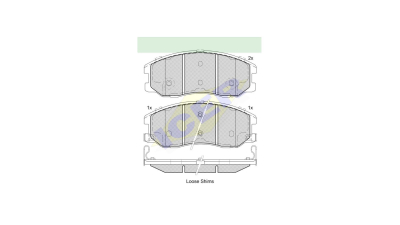 Set placute frana Icer 181798, parte montare : Punte Fata