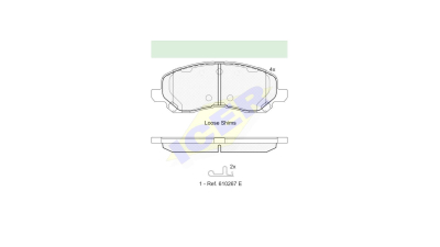 Set placute frana Icer 181806, parte montare : Punte Fata