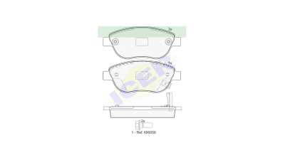 Set placute frana Icer 181809, parte montare : Punte Fata