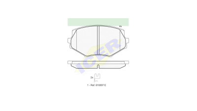 Set placute frana Icer 181818, parte montare : Punte Fata