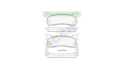 Set placute frana Icer 181819, parte montare : Punte Spate