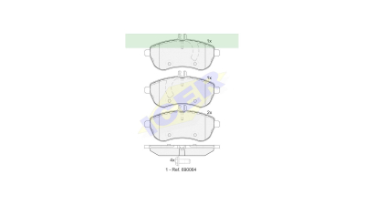 Set placute frana Icer 181821, parte montare : Punte Fata