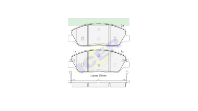 Set placute frana Icer 181828, parte montare : Punte Fata