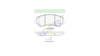 Set placute frana Icer 181834, parte montare : Punte Fata