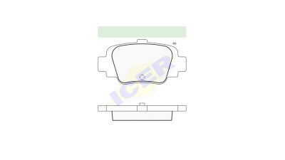 Set placute frana Icer 181840, parte montare : Punte Spate