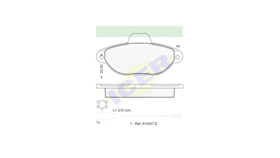 Set placute frana Icer 181844, parte montare : Punte Fata