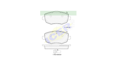 Set placute frana Icer 181845, parte montare : Punte Fata