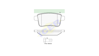 Placute frana ICER IE181855, Spate