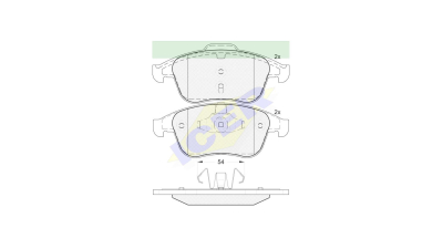 Set placute frana Icer 181856, parte montare : Punte Fata