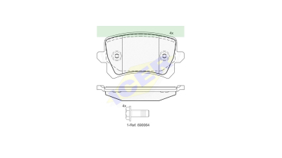 Set placute frana Icer 181857, parte montare : Punte Spate
