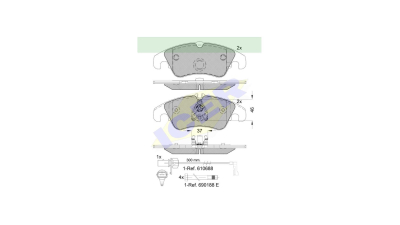 Placute frana ICER IE181862-202, Fata