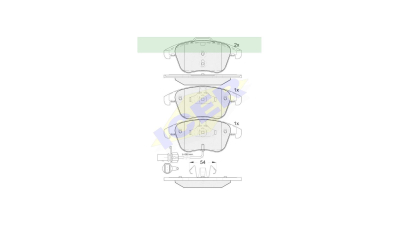 Set placute frana Icer 181864, parte montare : Punte Fata