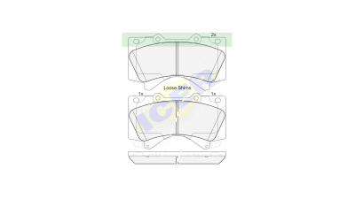 Set placute frana Icer 181874, parte montare : Punte Fata