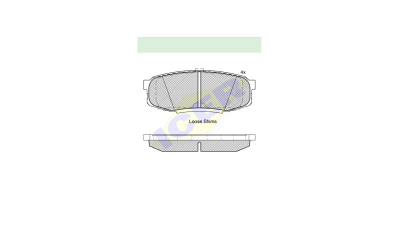 Set placute frana Icer 181875, parte montare : Punte Spate