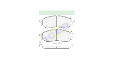 Set placute frana Icer 181876, parte montare : Punte Fata