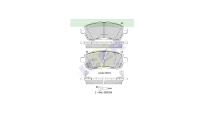 Set placute frana Icer 181881, parte montare : Punte Fata