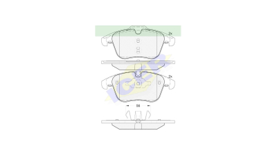 Set placute frana Icer 181885, parte montare : Punte Fata