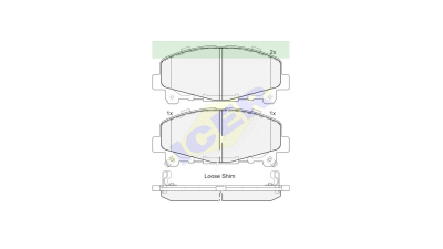 Set placute frana Icer 181894, parte montare : Punte Fata