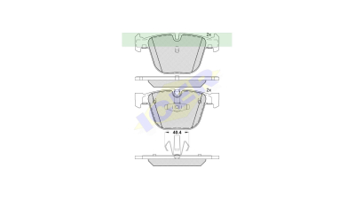 Set placute frana Icer 181896, parte montare : Punte Spate