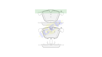 Set placute frana Icer 181902, parte montare : Punte Fata