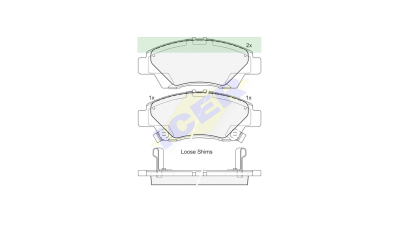 Set placute frana Icer 181906, parte montare : Punte Fata
