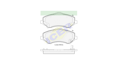 Set placute frana Icer 181908201, parte montare : Punte Fata