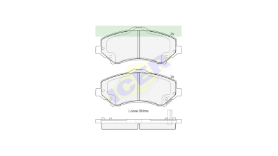 Set placute frana Icer 181908, parte montare : Punte Fata