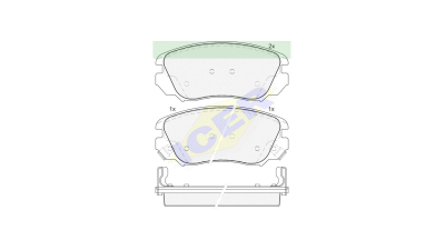 Set placute frana Icer 181914, parte montare : Punte Fata