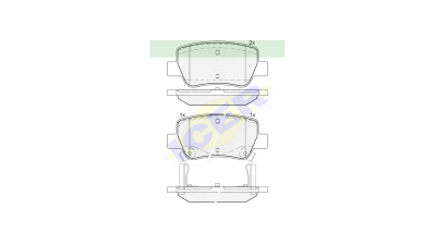 Set placute frana Icer 181916, parte montare : Punte Spate