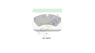Placute frana ICER IE181921, Fata