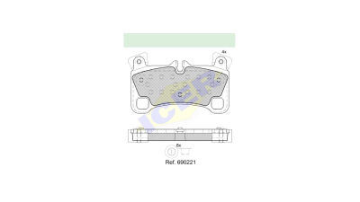 Set placute frana Icer 181922, parte montare : Punte Spate