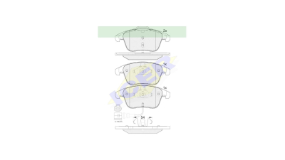 Set placute frana Icer 181923, parte montare : Punte Fata