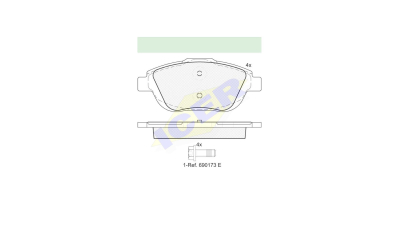Set placute frana Icer 181925, parte montare : Punte Fata