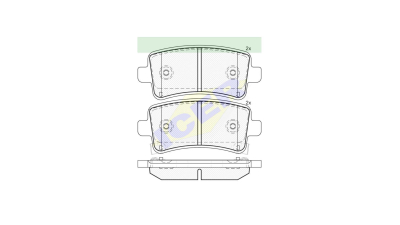 Set placute frana Icer 181929, parte montare : Punte Spate