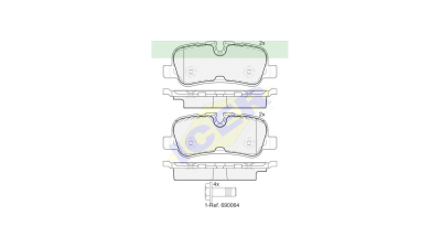 Set placute frana Icer 181946, parte montare : Punte Spate