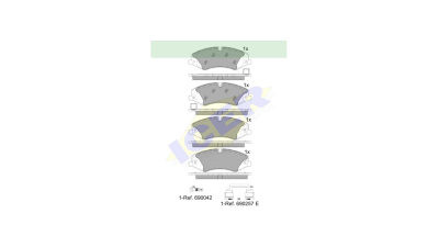 Set placute frana Icer 181957203, parte montare : Punte Fata