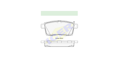Set placute frana Icer 181963, parte montare : Punte Spate